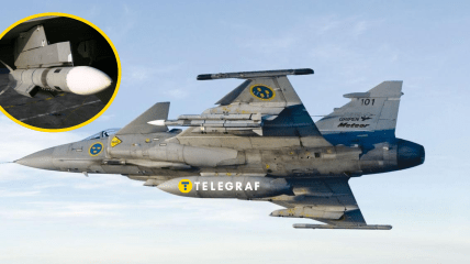 SAAB JAS 39 Gripen вооружен ракетами Meteor