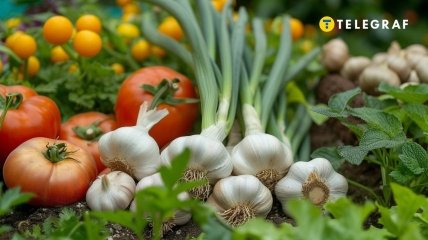 Чеснок защищает культуры от вредителей (изображение создано с помощью ИИ)