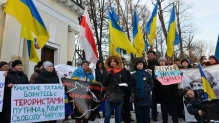 В Варшаве прошла акция протеста против российской агрессии