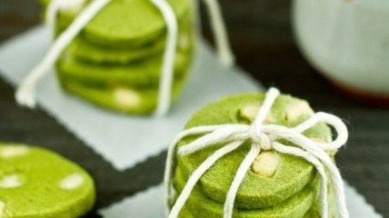 Рецепт недели. Печенье из зеленого чая и белого шоколада