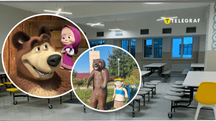 Скульптура Маші і ведмедя в Росії