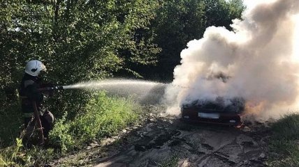 В Киевской области сгорел автомобиль 