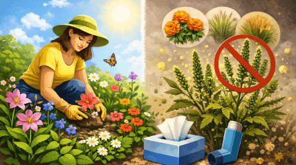 Цветы с высоким и низким содержанием аллергенов