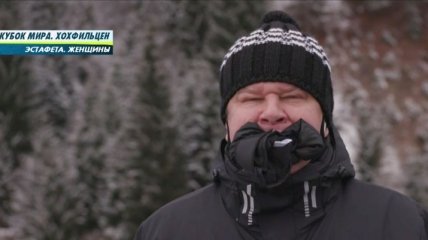 Известный российский комментатор "съел" варежку в прямом эфире (видео)