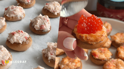 Фаршированные бублики с крабовыми палочками