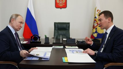 Владимир Путин и Михаил Дегтярев