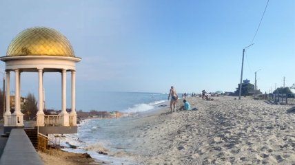 Пляжи Бердянска в конце сезона практически пустые