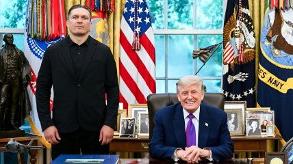 Олександр Усик і Дональд Трамп