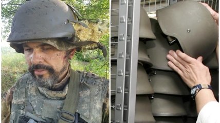 Немецкий шлем спас жизнь воину ВСУ