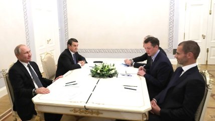 Владимир Путин и Александер Чеферин встретились в ноябре 2019 года