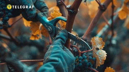 Обрезка винограда – важный этап по уходу за ним (изображение создано с помощью ИИ)