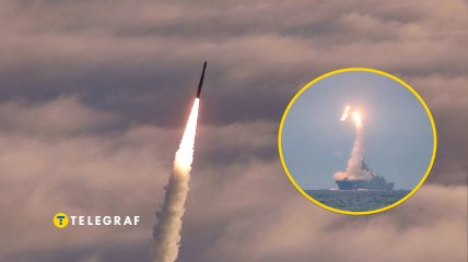 Запуск противокорабельной ракеты