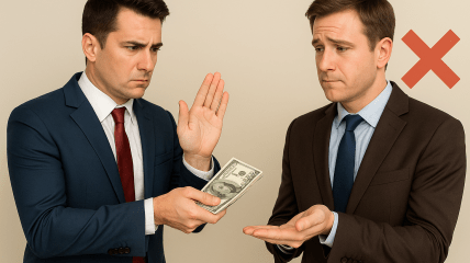 Чоловік позичає гроші іншому чоловікові