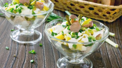 Салат с опятами и картофелем (видео)