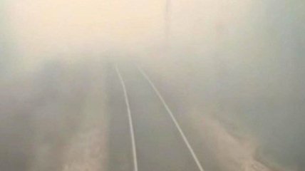 Дорога в ад: в РФ поезд промчался сквозь горящий лес (Видео)