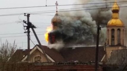 В Харьковской область сгорел дотла храм УПЦ МП 
