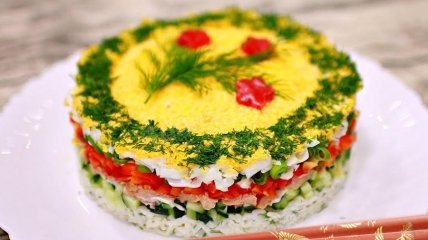 Яркий и праздничный салат