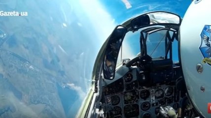 Полет из кабины обновленного МиГ-29 украинской армии (Видео)