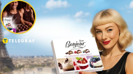 Реклама десертов "Бонжур"
