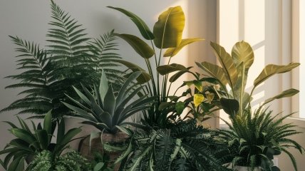 Кімнатні рослини потребують правильного догляду  (зображення створено за допомогою ШІ)