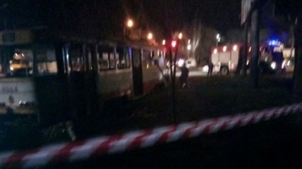В Одессе горел трамвай с пассажирами