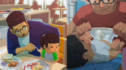 На кого подписаться в Facebook: 20 иллюстраций отца-одиночки о жизни с сыном