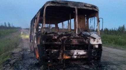 На Волыни загорелся автобус с пассажирами