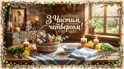 Листівки для привітання з Чистим четвергом