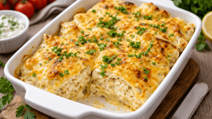 Творожная запеканка с лавашем