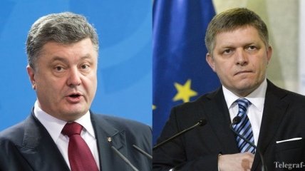 Порошенко и Фицо обсудили ситуацию на Донбассе