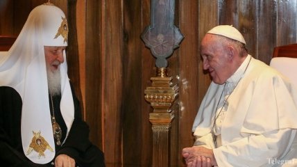 Патриарх Кирилл и папа Римский Франциск призвали остановить конфликт в Украине