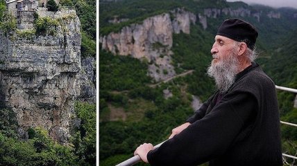 Одиночество на высоте: жизнь грузинского монаха на Кацхийском Столпе (Фото)