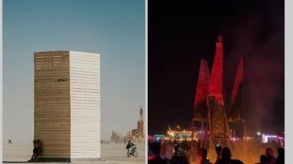 Скульптура Украины на Burning Man 2023