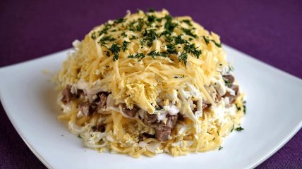 Торт-салат "Чоловічий каприз"