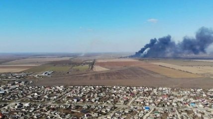 Пожар возник в результате удара, нанесенного бойцами ВСУ