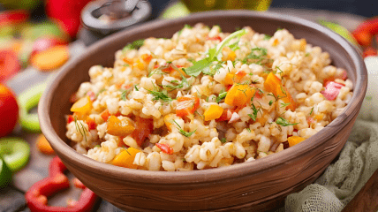 Перловка с мясом и овощами