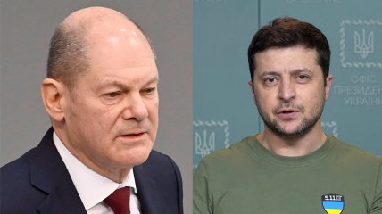 Олаф Шольц и Владимир Зеленский