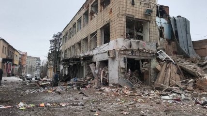 Разрушения в Ахтырке