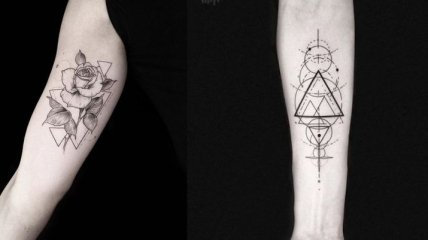 Модная геометрия: восхитительные минималистические татуировки (Фото)