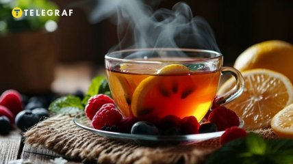 Фруктовый чай очень вкусный и полезный (изображение создано с помощью ИИ)