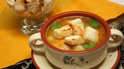 Рецепт. Крем-суп «Мятный горошек»