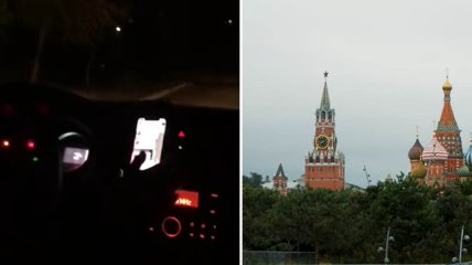 Ліворуч — кадри з таксі. Праворуч — скриншот з кліпа виконавця, якого слухав таксист
