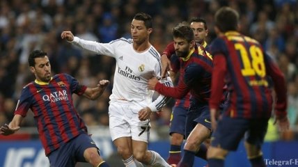 "Реал" - "Барселона" 1:1 (1-й тайм) (Видео)