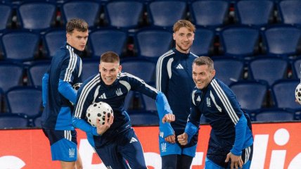 Тренировка сборной Украины