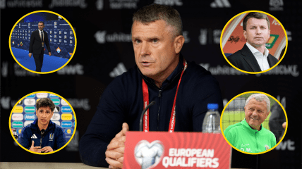 Андрій Шевченко, Сергій Ребров, Руслан Ротань, Мирон Маркевич та Унаї Мельгоса