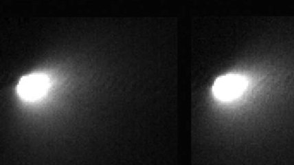 Фотографии кометы, пролетевшей около Марса