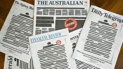 В Австралії газети "замалювали" чорним шпальти на знак протесту
