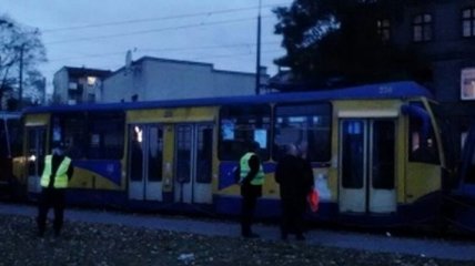 В польском городе Торунь столкнулись три трамвая, есть пострадавшие