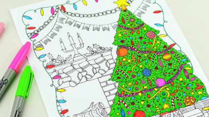 Зима и Новый год: 40 картинок-раскрасок для детей