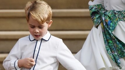Как Принц Джордж пошалил на свадьбе принцессы Евгении с другими детьми 